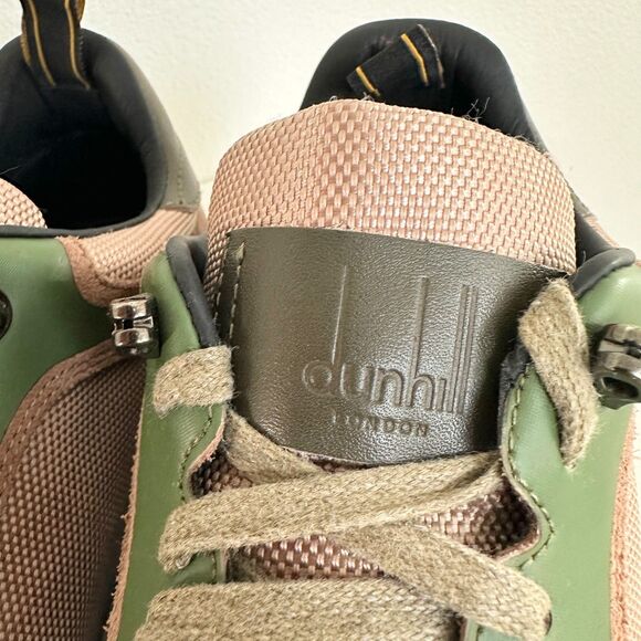 Dunhill Radial Runner Sneakers Leather Brown Green Mesh Italy Men\'s EU 43 US 10 main image 10